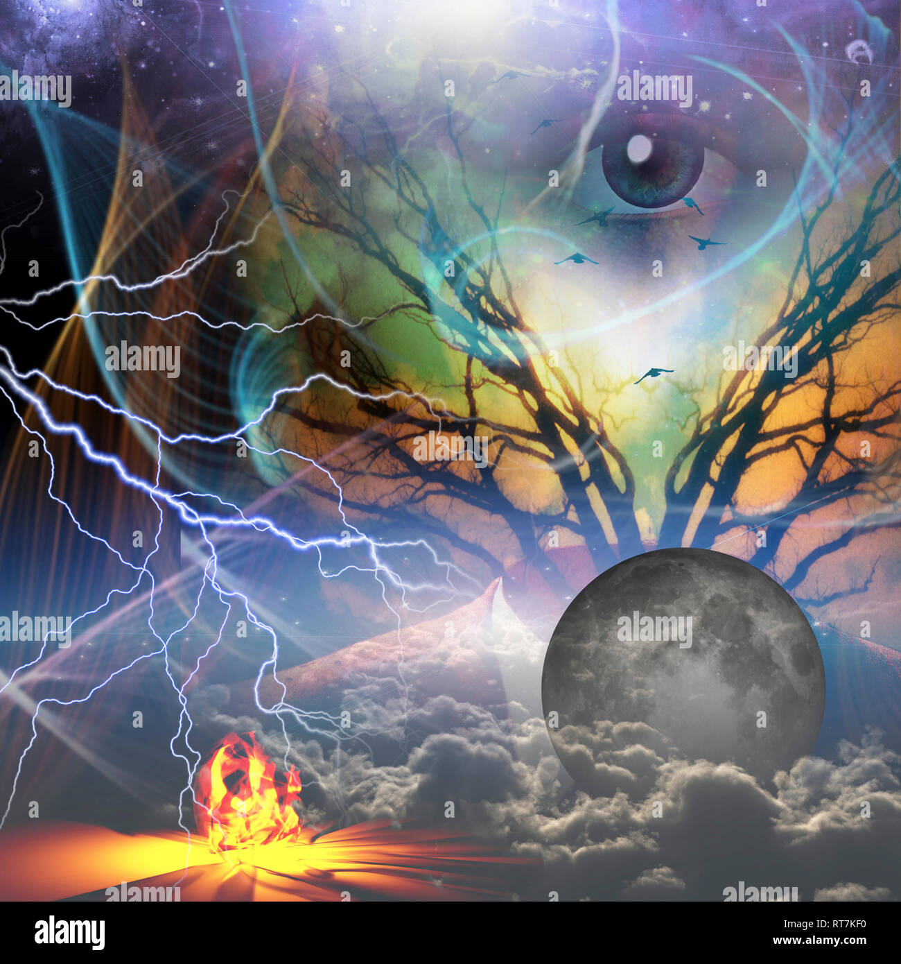 Mani mostrano revealtion di potenza al di sotto. Foto Stock