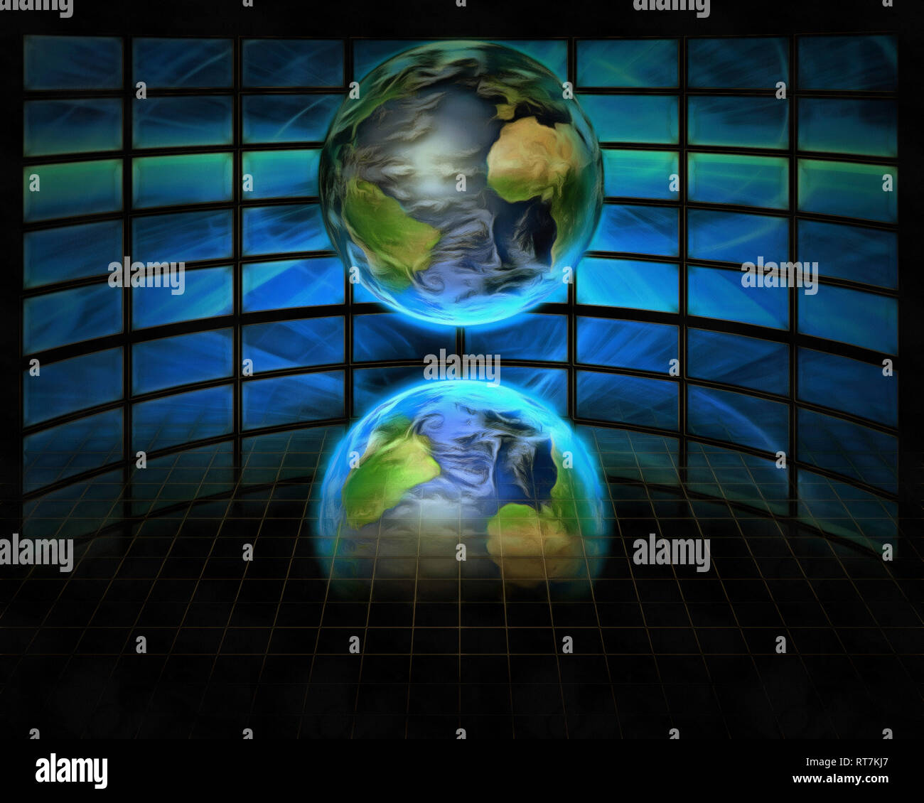 Globe e schermate Foto Stock