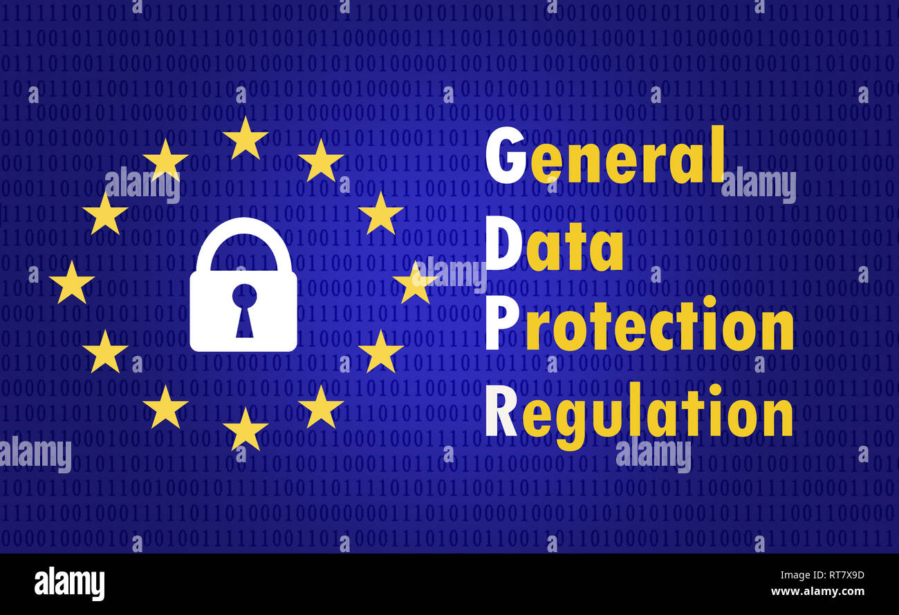 Sfondo GDPR Foto Stock