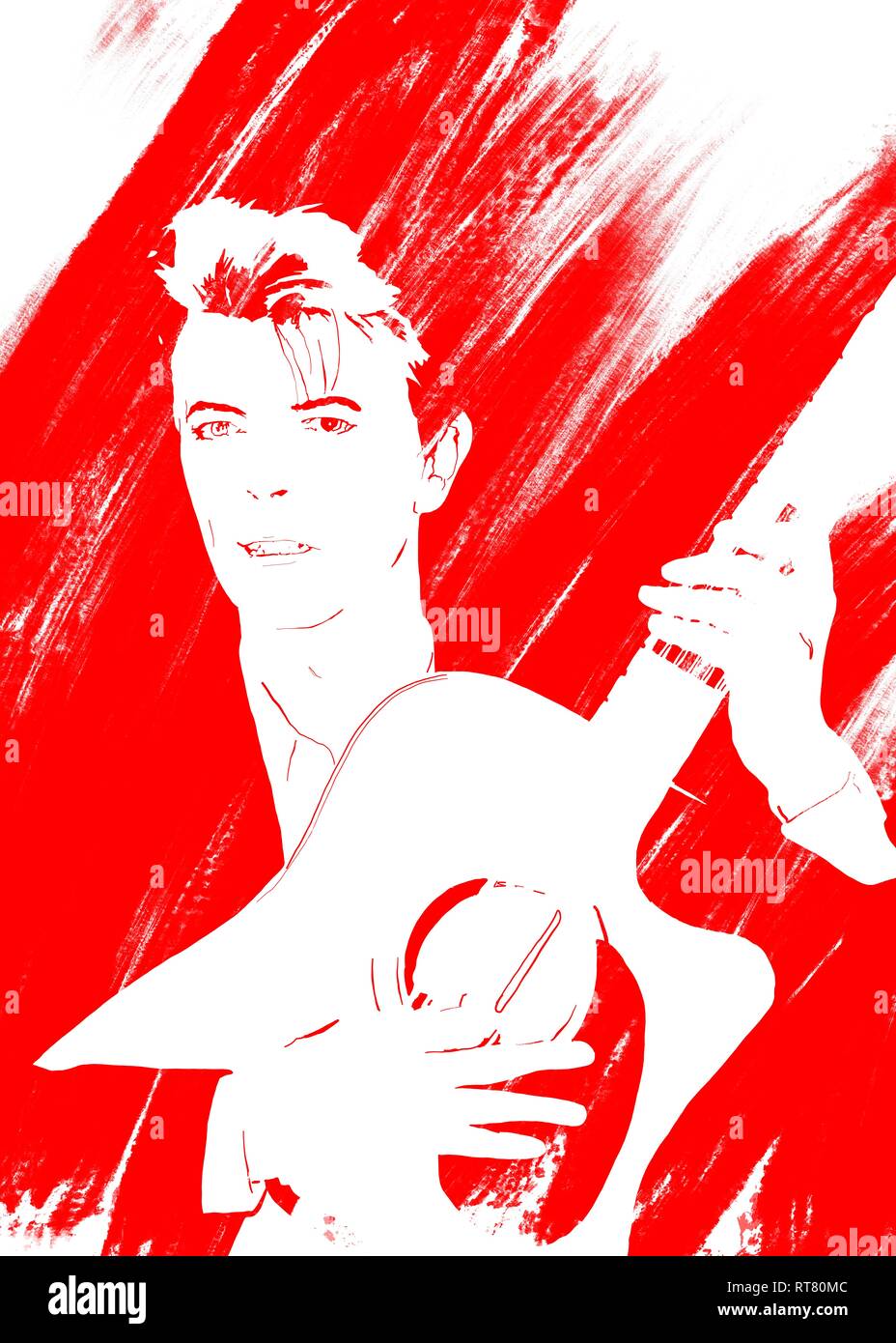 David Bowie illustrazione Foto Stock