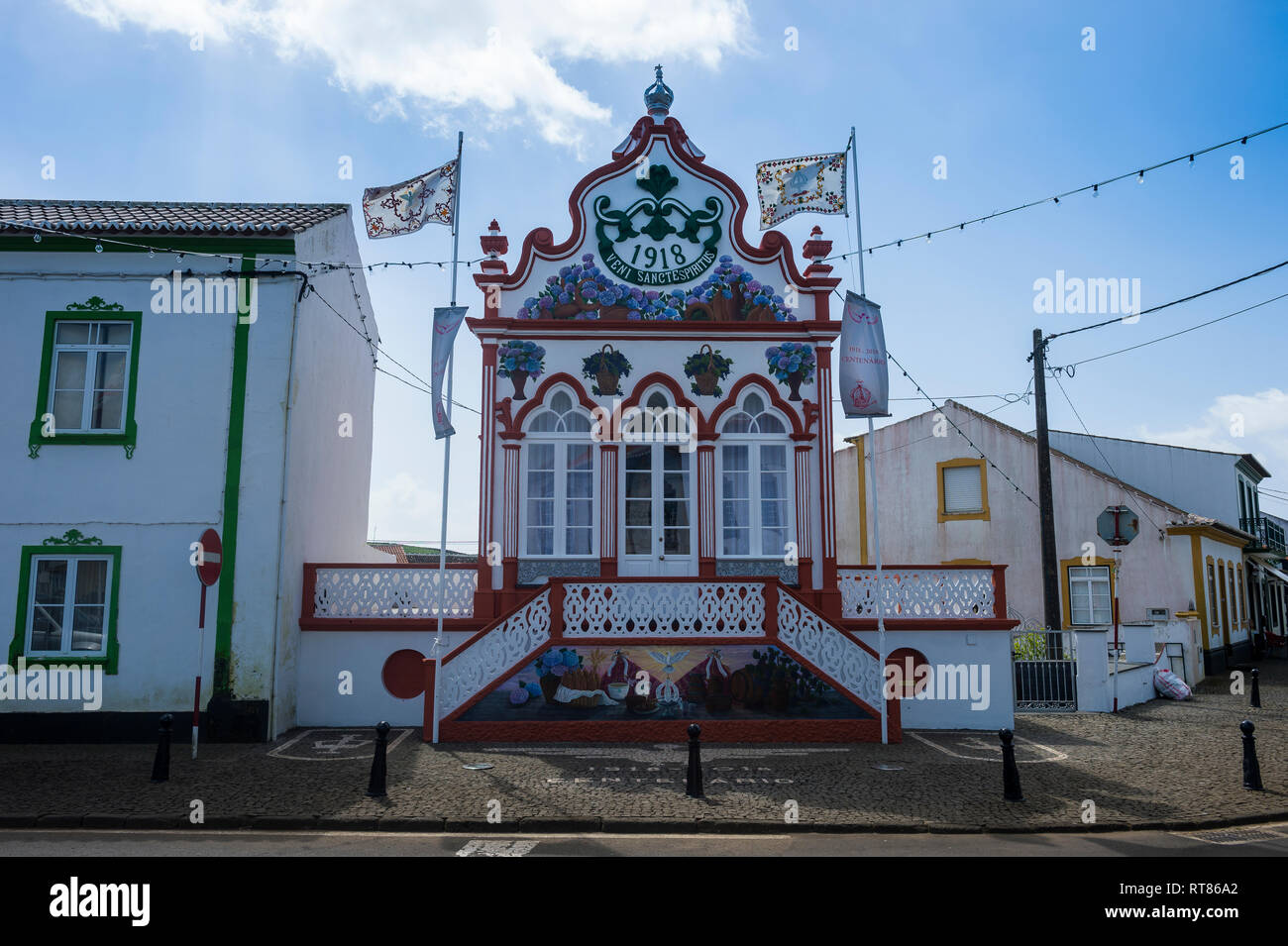 Portogallo Azzorre, l'isola di Terceira, Vila Sao Sebastiao, Imperio do Espirito Santo de Sao Sebastiao Foto Stock