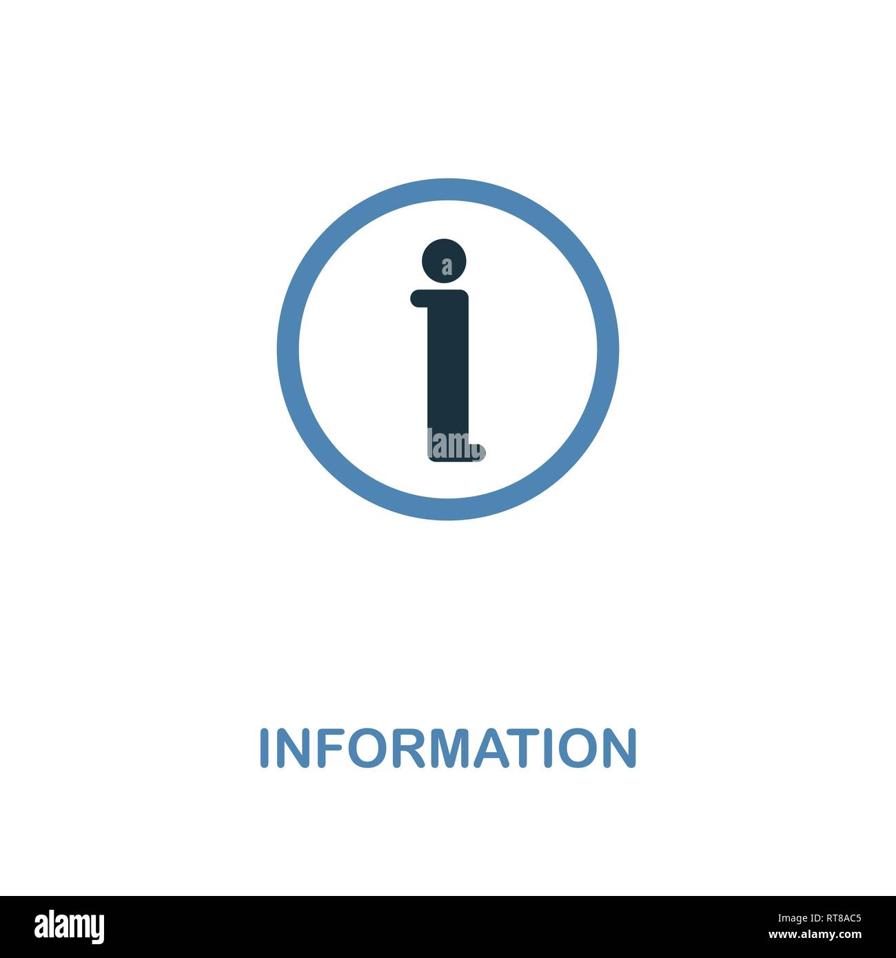Icona informazioni. Monocromatico design di stile dal centro shopping icona segno di raccolta. UI. Pixel perfetto pittogramma semplice icona Informazioni. Web design Illustrazione Vettoriale