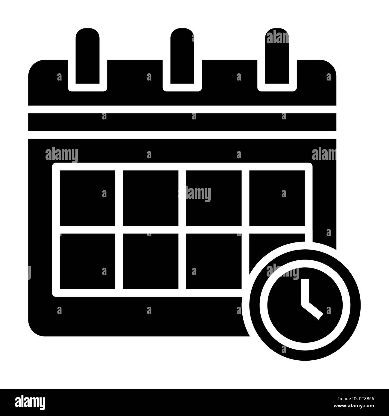Icona pianificazione, illustrazione vettoriale, Business Glyph Foto Stock