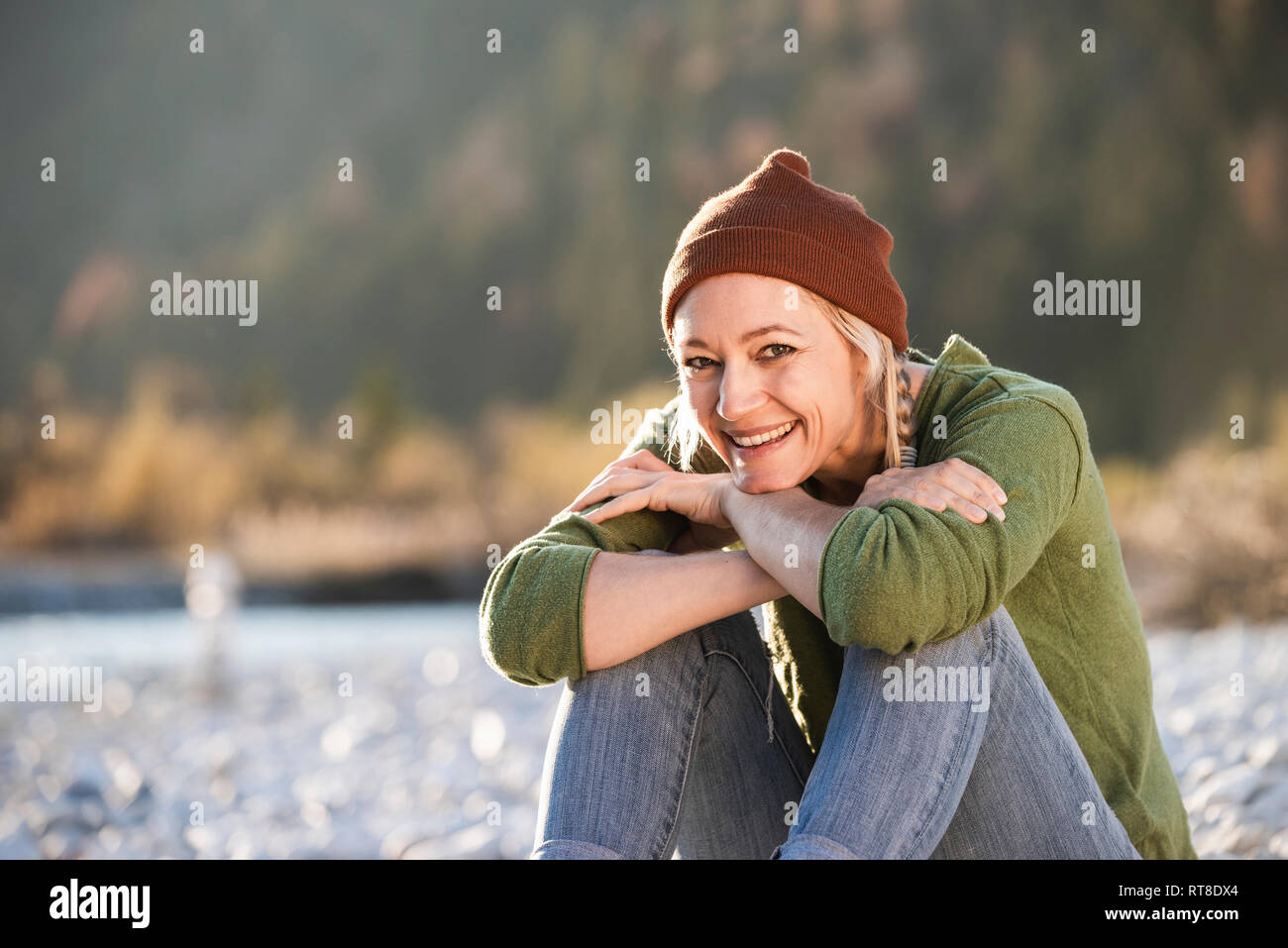 Ritratto di sorridere donna matura Foto Stock