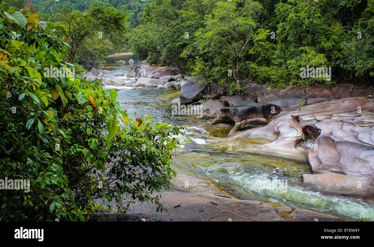 Giant rock formazione in massi australia altopiano di Atherton viaggi avventura Foto Stock