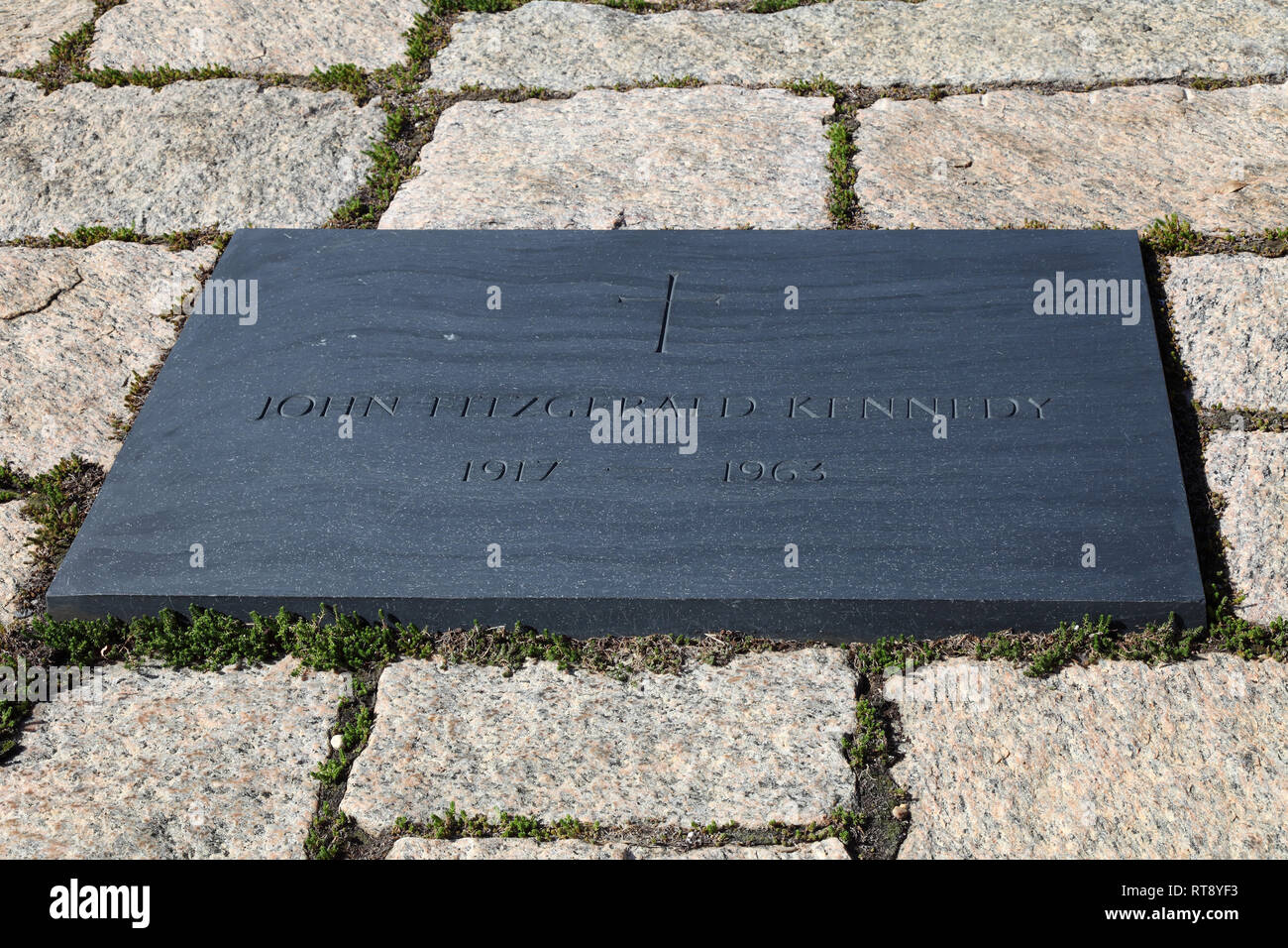 Kennedy, John F, tomba ad Arlington Friedhof, Washington D.C., Additional-Rights-Clearance-Info-Not-Available Foto Stock