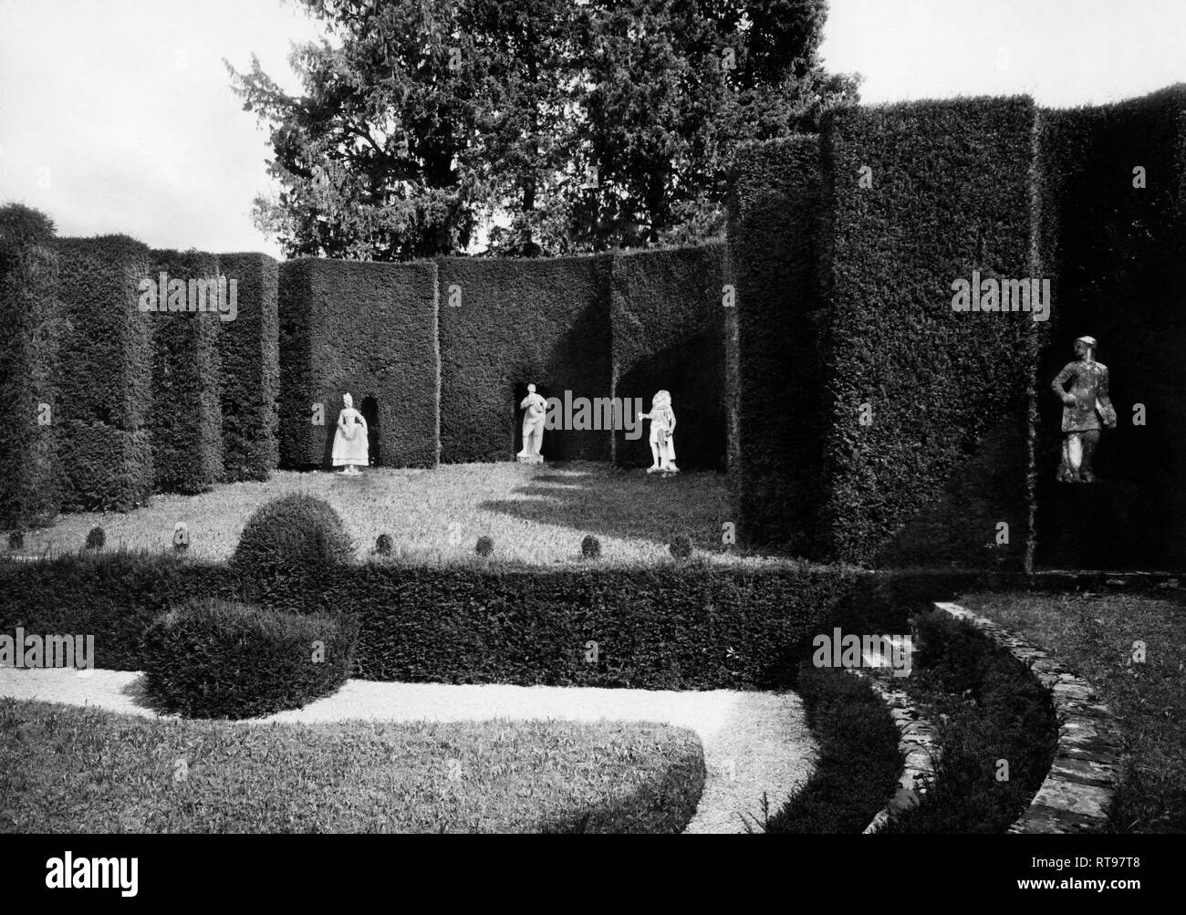 L'Italia, Toscana, Lucca, teatro di verzura, Teatro Verdi, Villa Reale di Marlia, 1910-20 Foto Stock