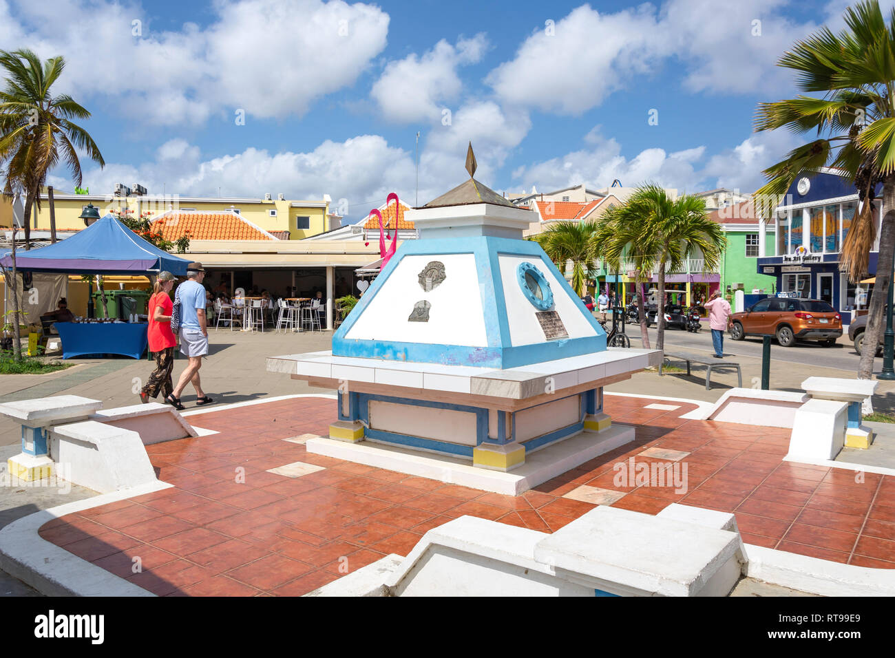 Plaza Wilhelmina, Kralendijk, Bonaire, ABC isole Antille sottovento, dei Caraibi Foto Stock