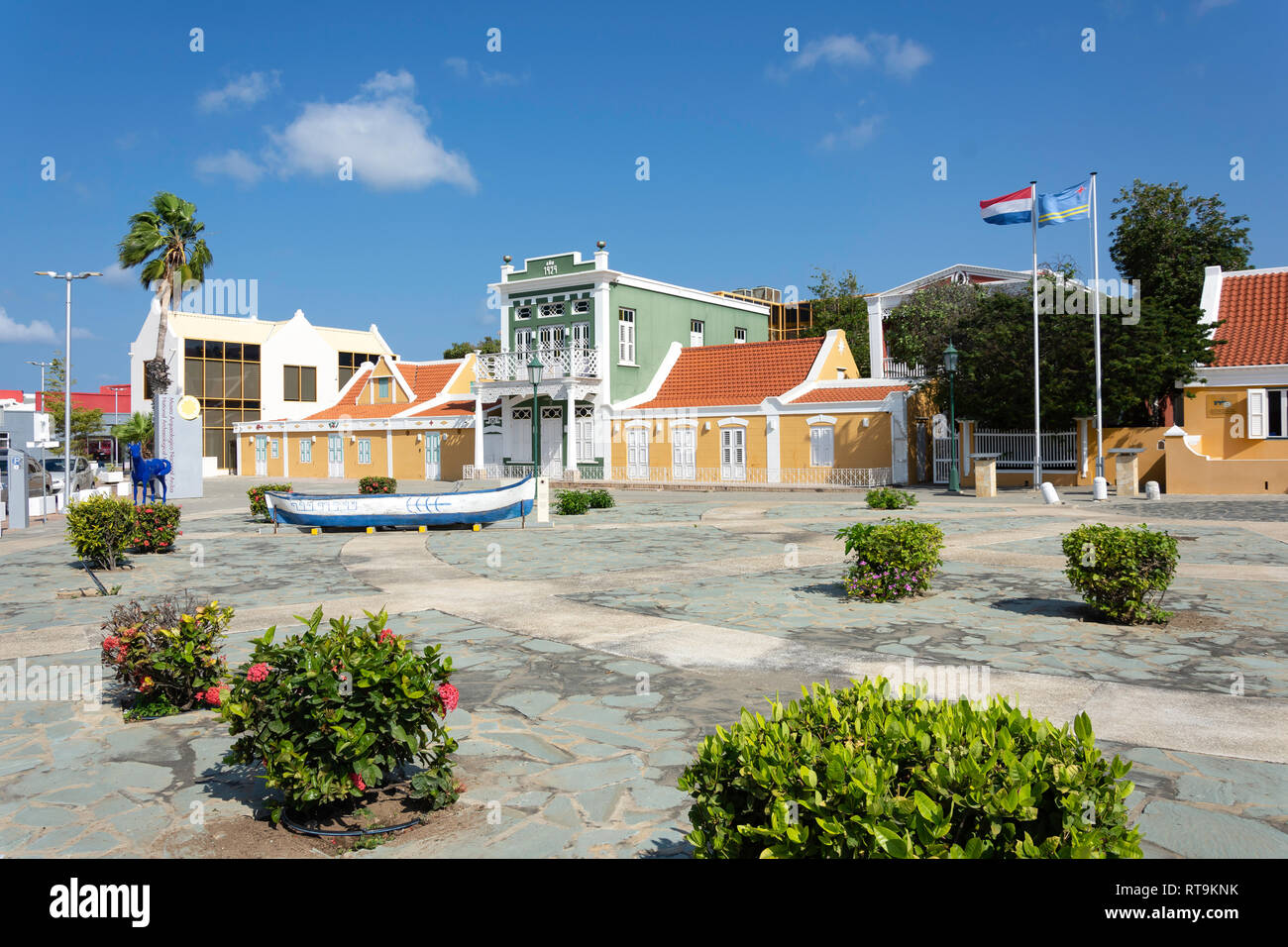 Museo Archeologico Nazionale di Aruba, Schelpstraat, Oranjestad, Aruba, Isole ABC, Leeward Antilles, dei Caraibi Foto Stock