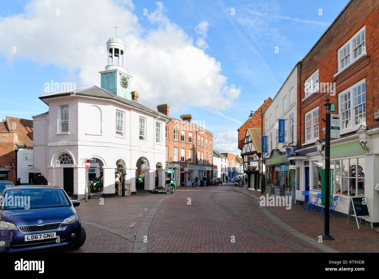 Centro della città mercato di Godalming Surrey in Inghilterra REGNO UNITO Foto Stock