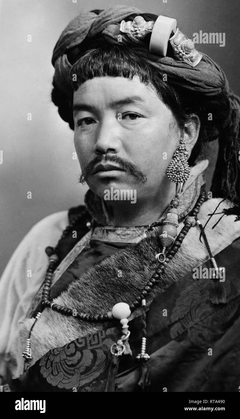 Lepcha uomo, Cina, Asia, 1920-30 Foto Stock