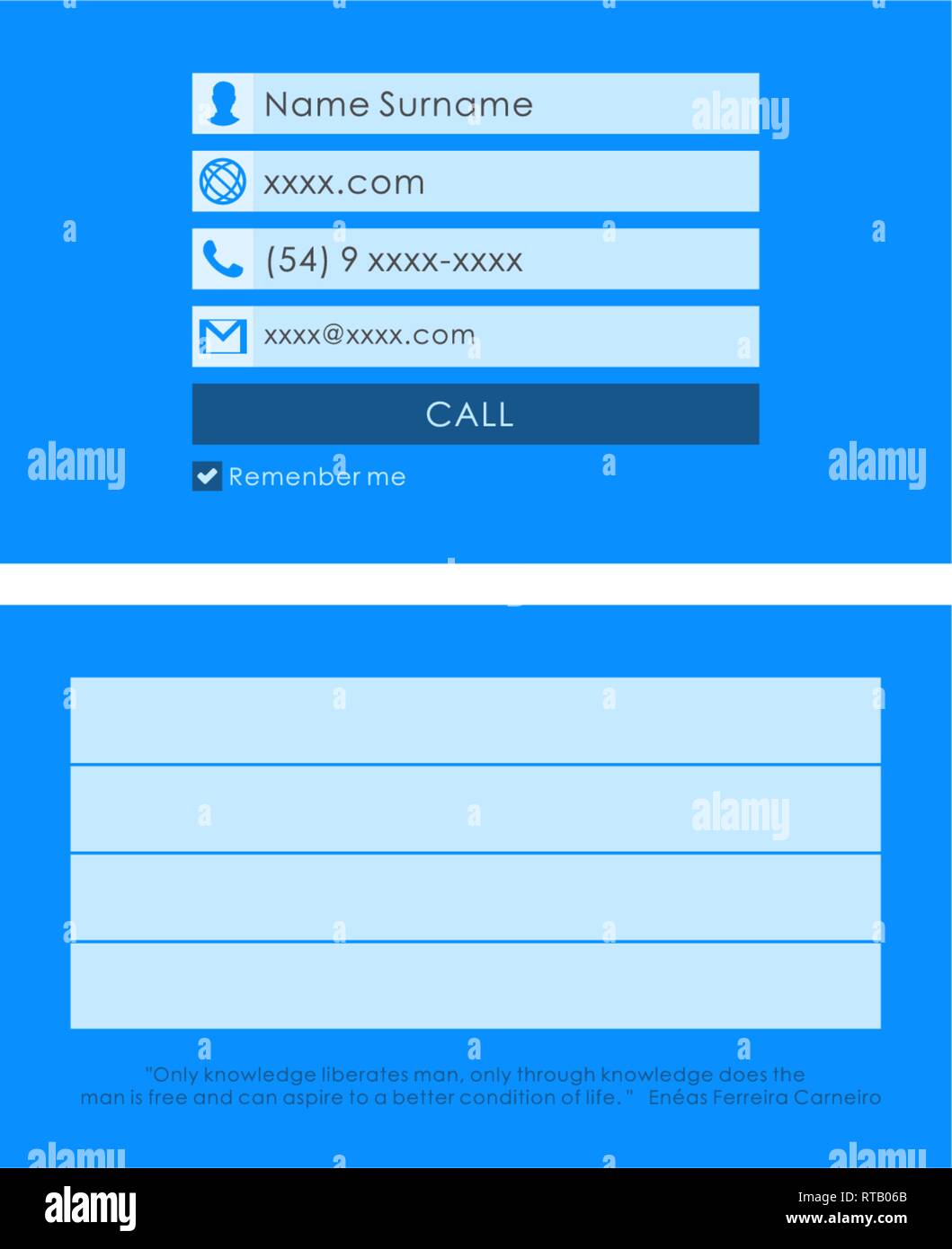 Business Card - Computer Illustrazione Vettoriale