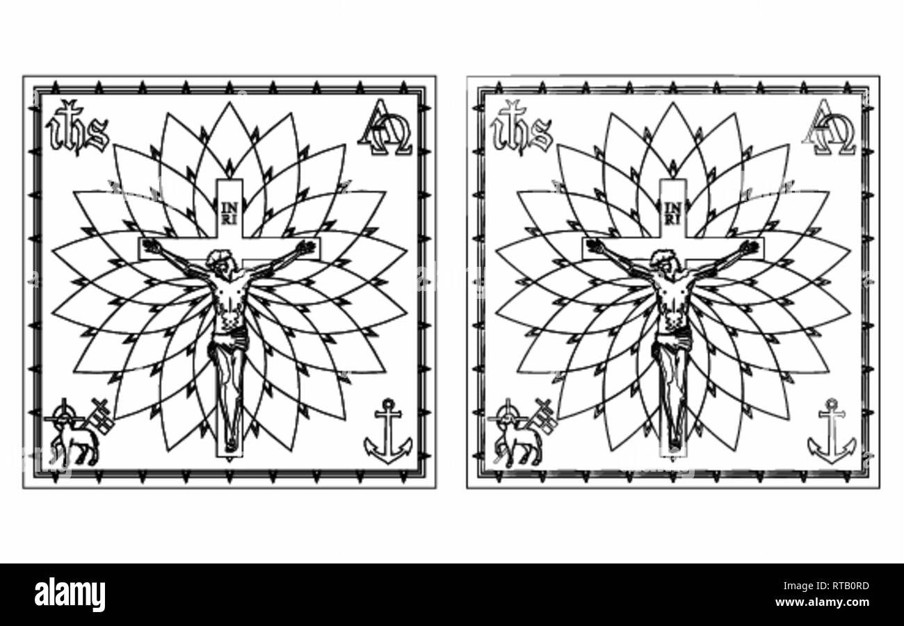 La Chiesa di Cristo sullo sfondo. Solo il profilo. Illustrazione Vettoriale