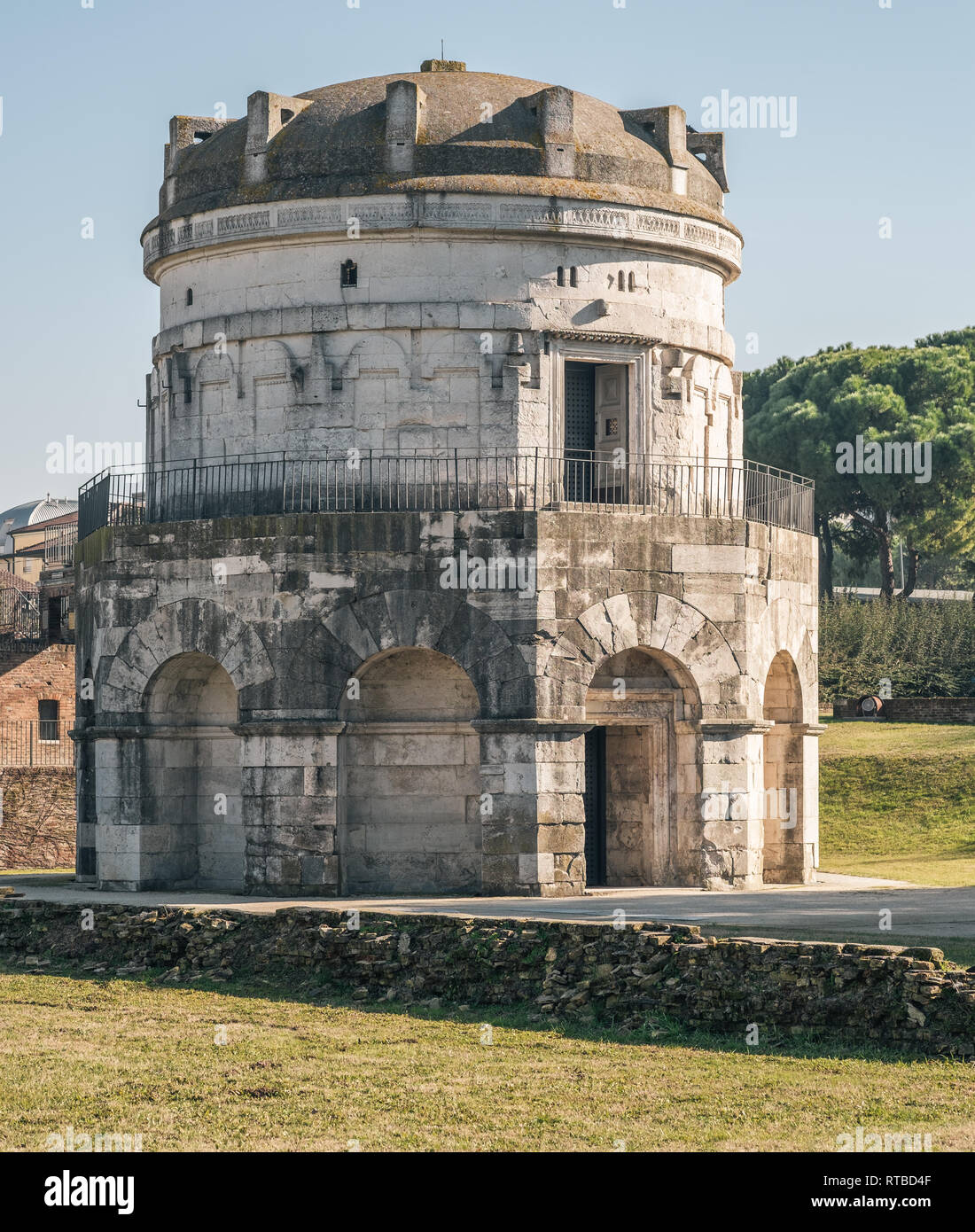 Teodorico il mausoleo a Ravenna, Emilia Romagna, Italia. Foto Stock