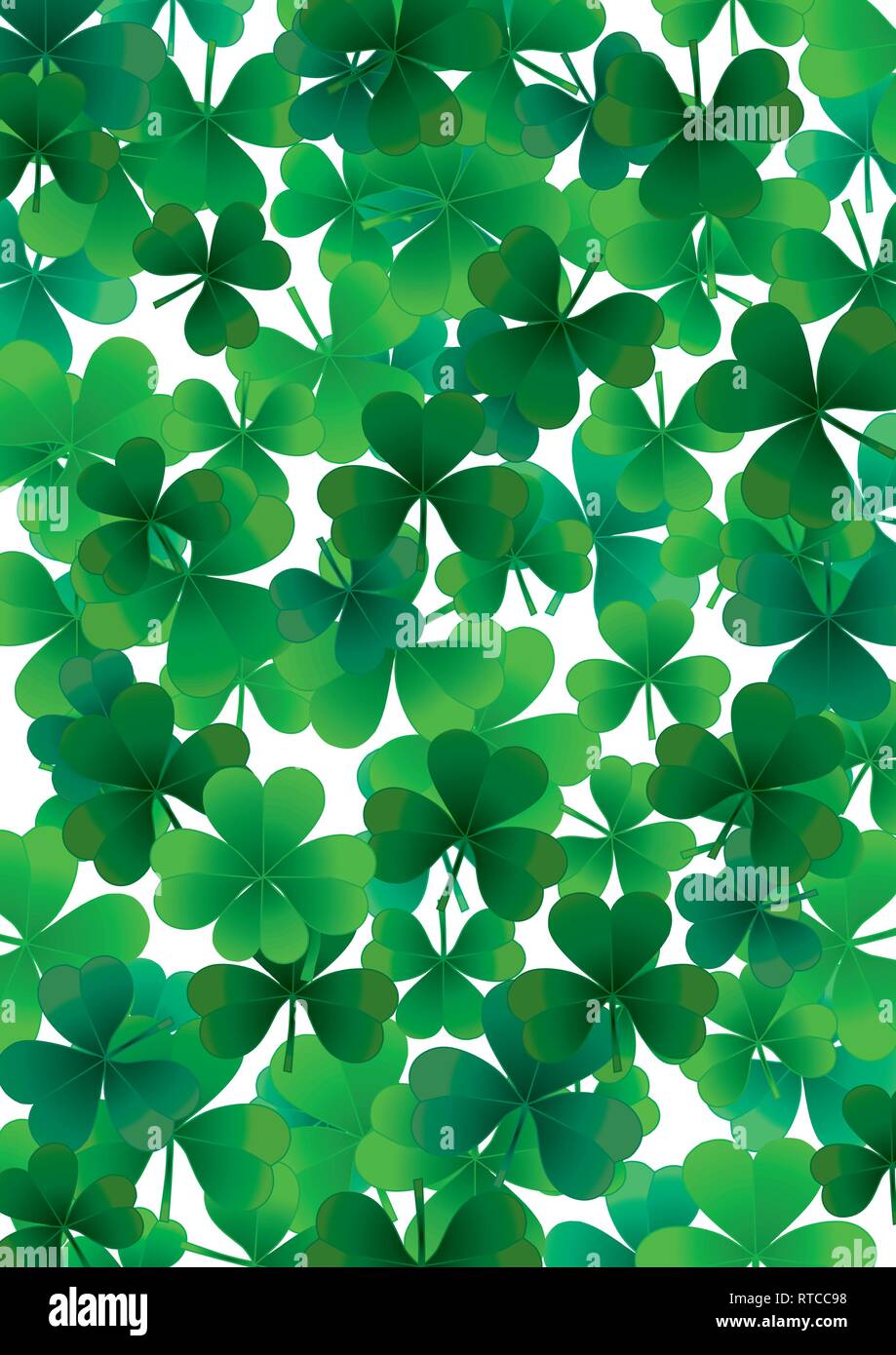 Trovare uno happt trifoglio, sfondo per St.Patrick giorno, illustrazione vettoriale Illustrazione Vettoriale