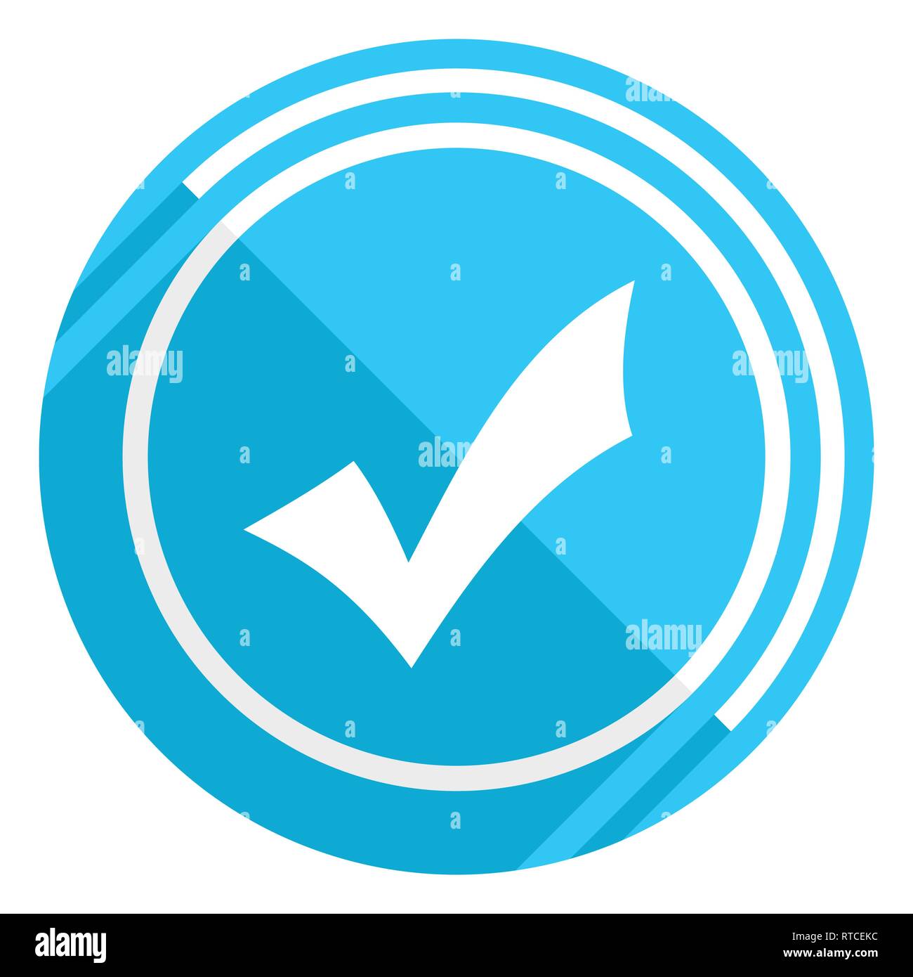Accettare il design piatto blu icona web, facile modificare illustrazione vettoriale per webdesign e applicazioni per dispositivi mobili Illustrazione Vettoriale