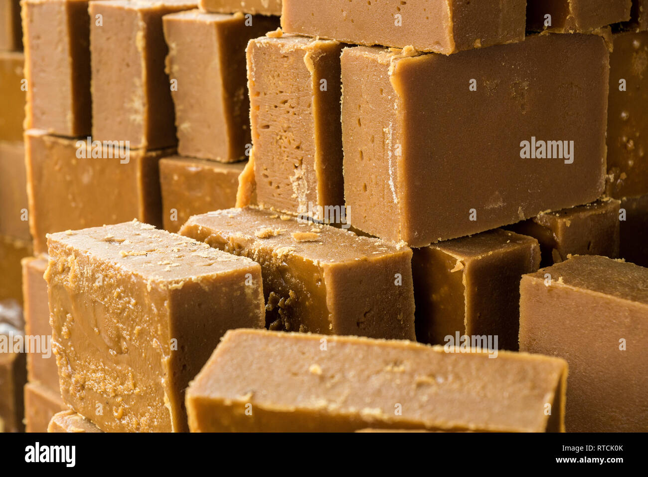 Blocchi di zucchero panela Foto Stock