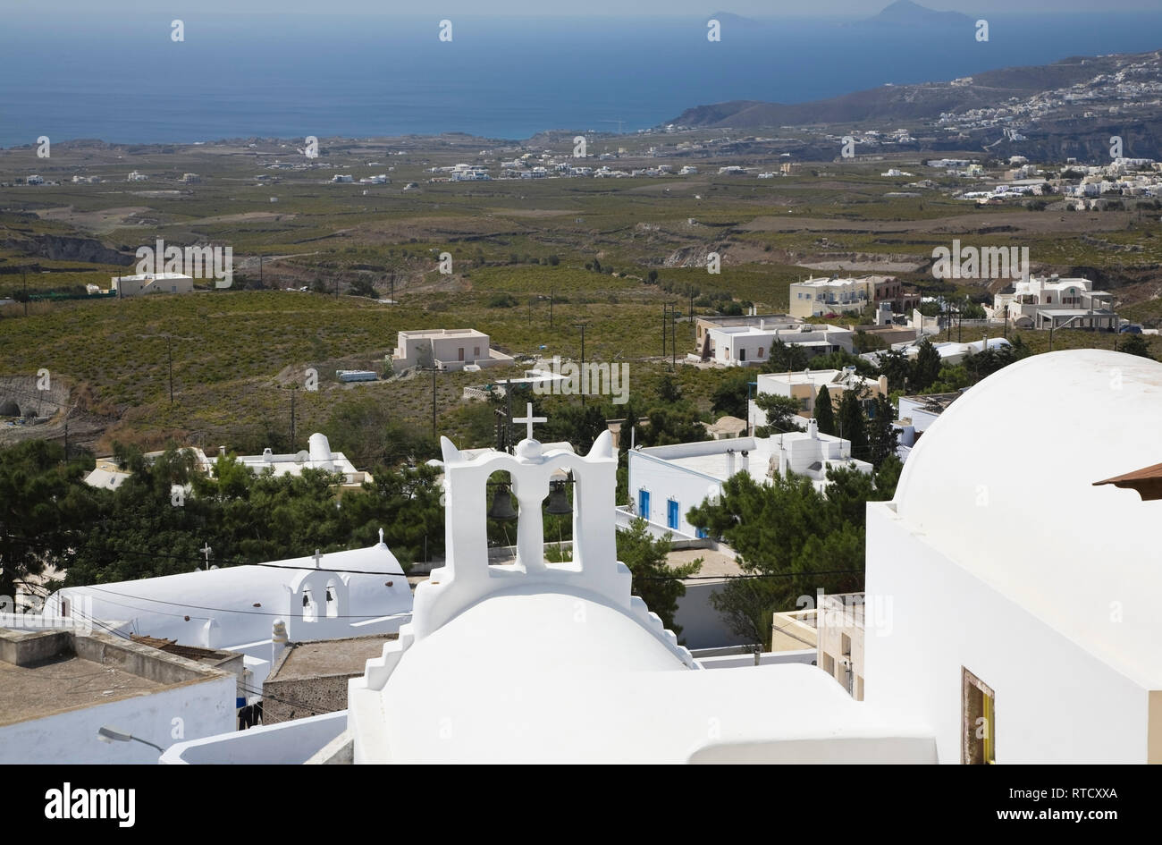 Pyrgos Village, Santorini, Grecia Foto Stock