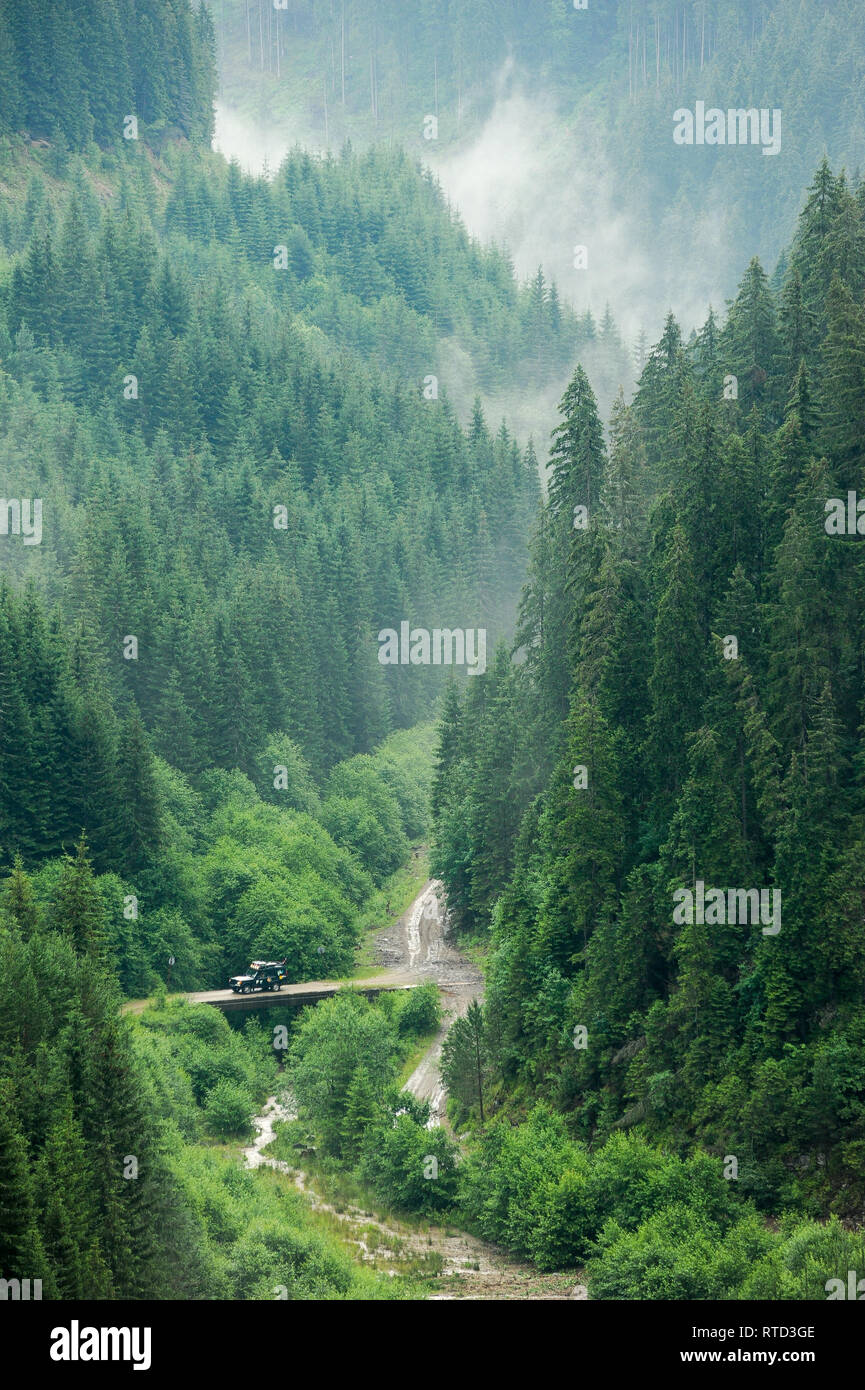 Sebes fiume sulla strada Transalpina (DN67C) nelle montagne Parang nei Carpazi Meridionali in Romania. 17 luglio 2009 © Wojciech Strozyk / Alamy Stock Photo Foto Stock