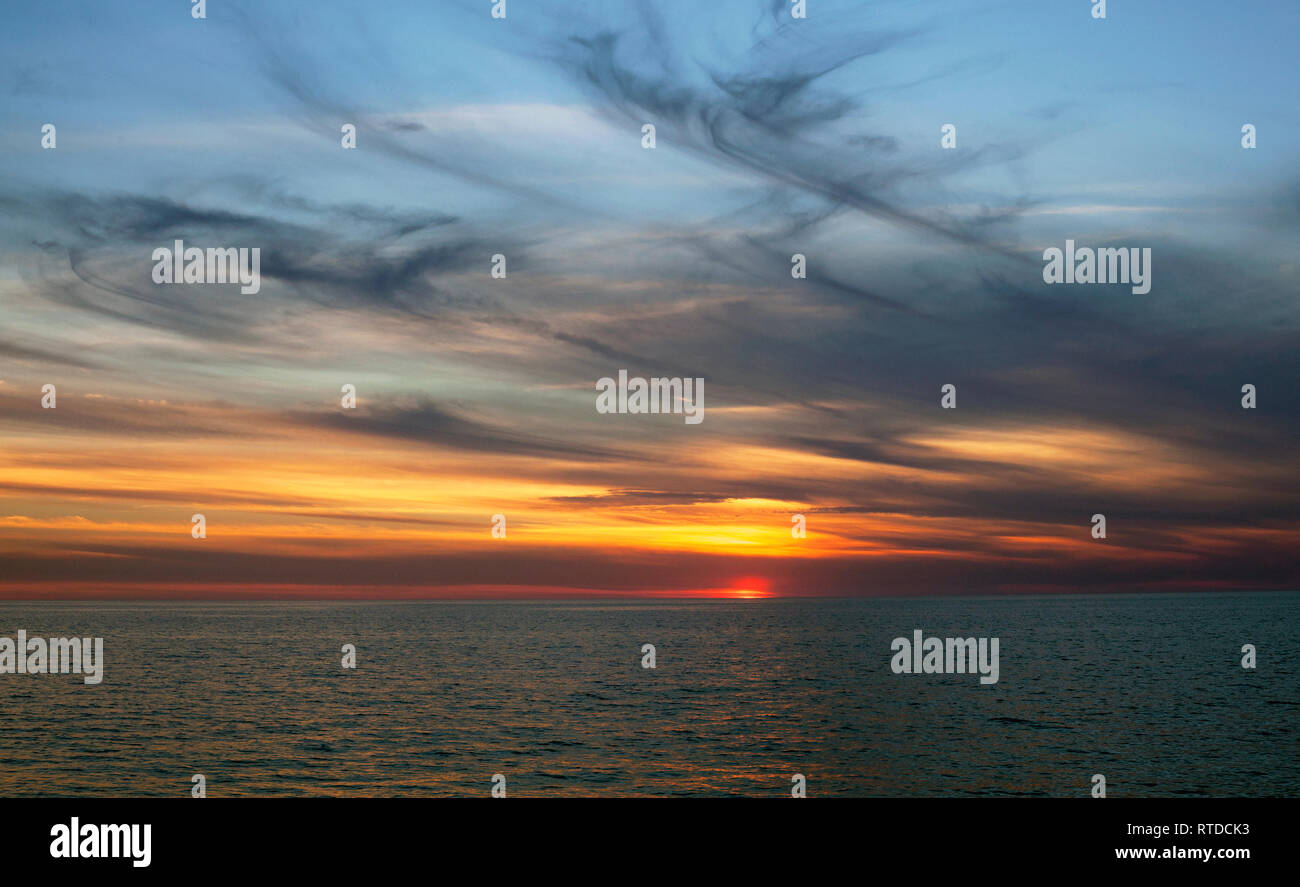 Tramonto su Anna Maria Island, Florida, Stati Uniti d'America. Foto Stock