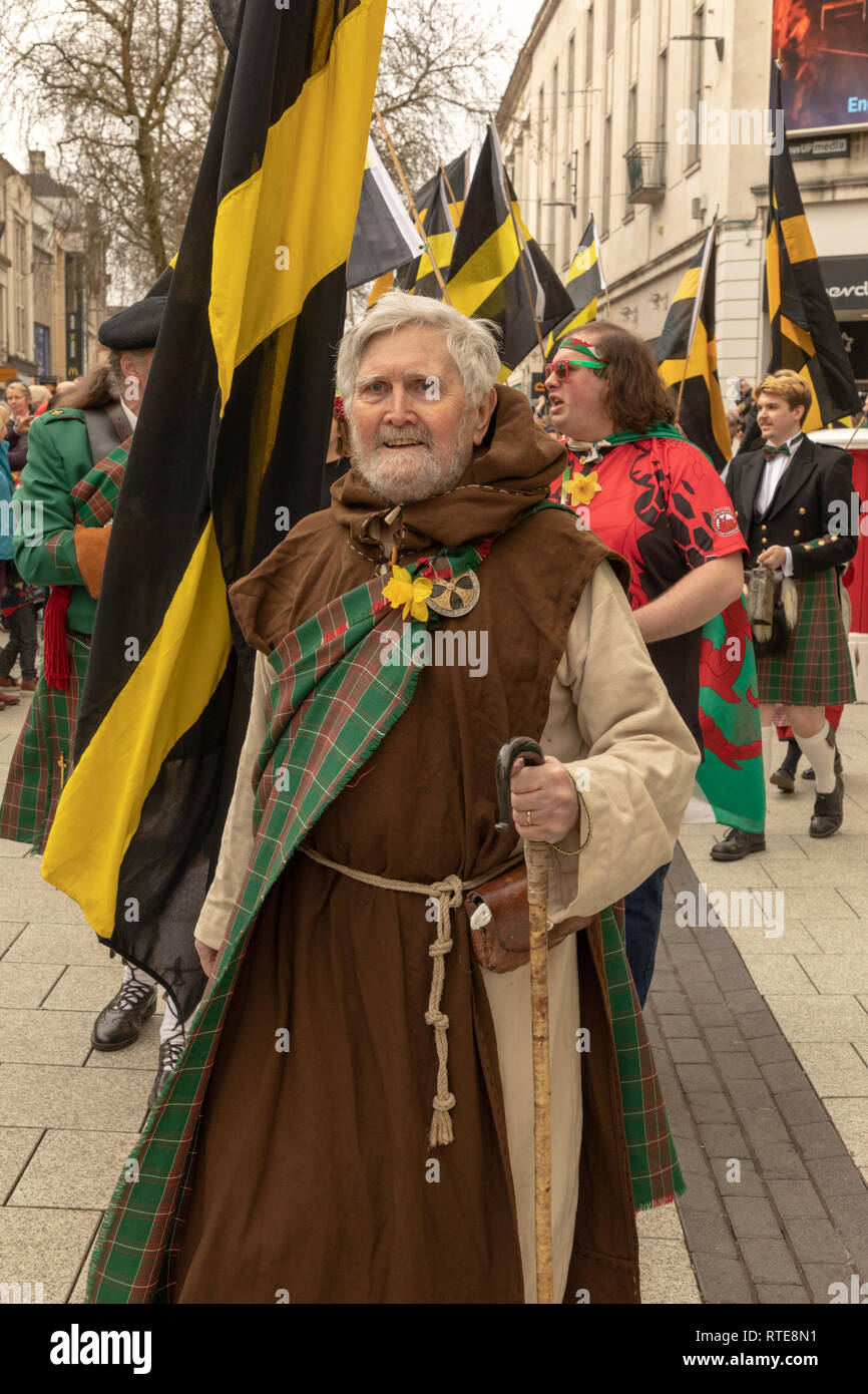 Cardiff, Galles, UK. 1 Marzo, 2019. Saint Davids Day Parade e celebrazioni a Cardiff, nel Galles, UK. Credito: Haydn Denman/Alamy Live News. Foto Stock