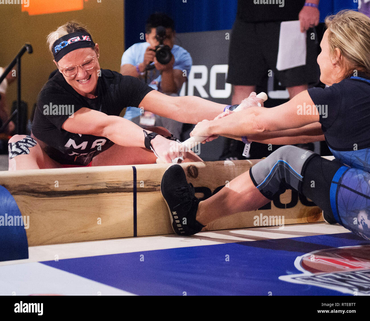 Columbus, Stati Uniti. 01st Mar, 2019. 1 marzo 2019: Brandie Porter partecipa al concorso MAS Wrestling all'Arnold Sports Festival di Columbus, Ohio, USA. Credit: Brent Clark/Alamy Live News Foto Stock