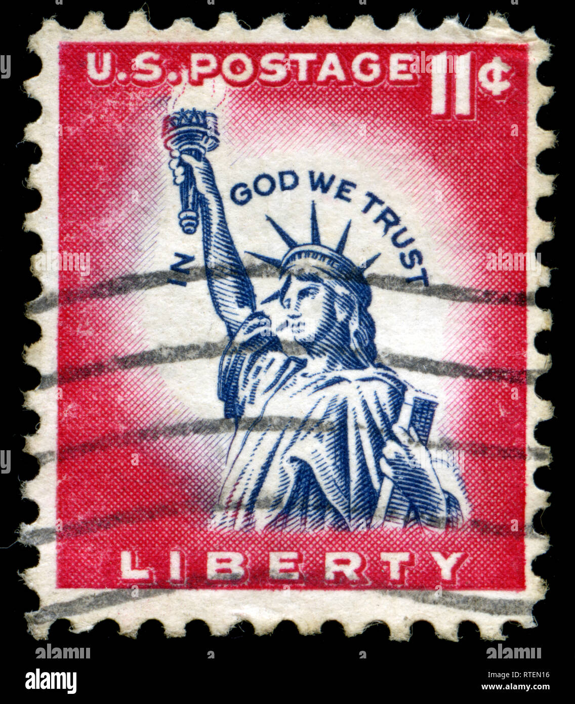 Francobollo da Stati Uniti d'America (USA) nella libertà problema Foto  stock - Alamy