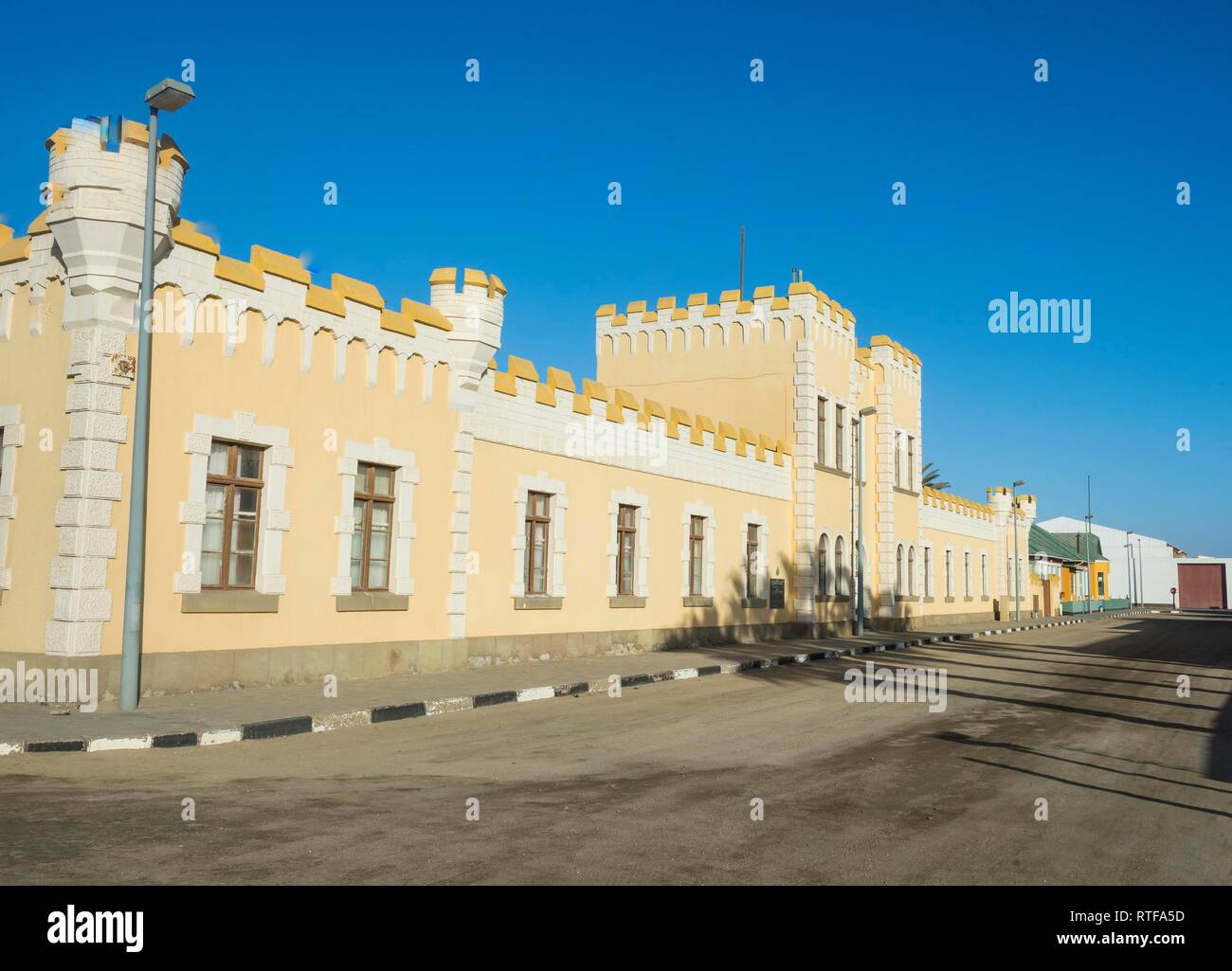 Vecchia caserma, Swakopmund, Namibia Foto Stock