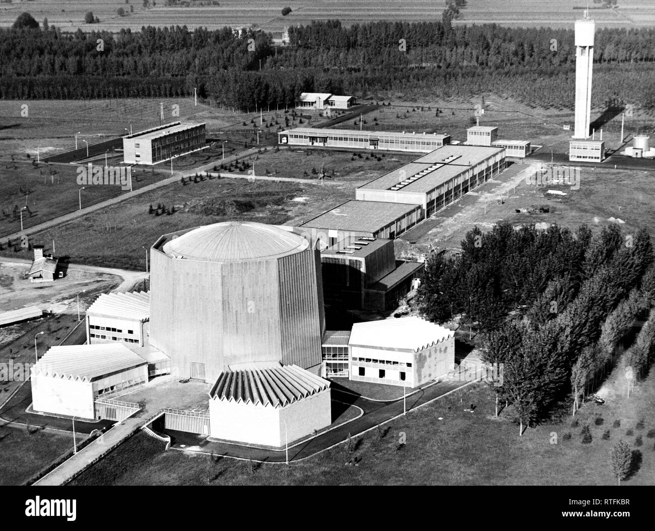 Sorin reattore nucleare, PIEMONTE, ITALIA 60s Foto Stock