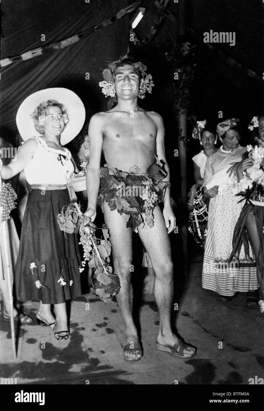 L'Italia, Ischia, camping, 1949 Foto Stock