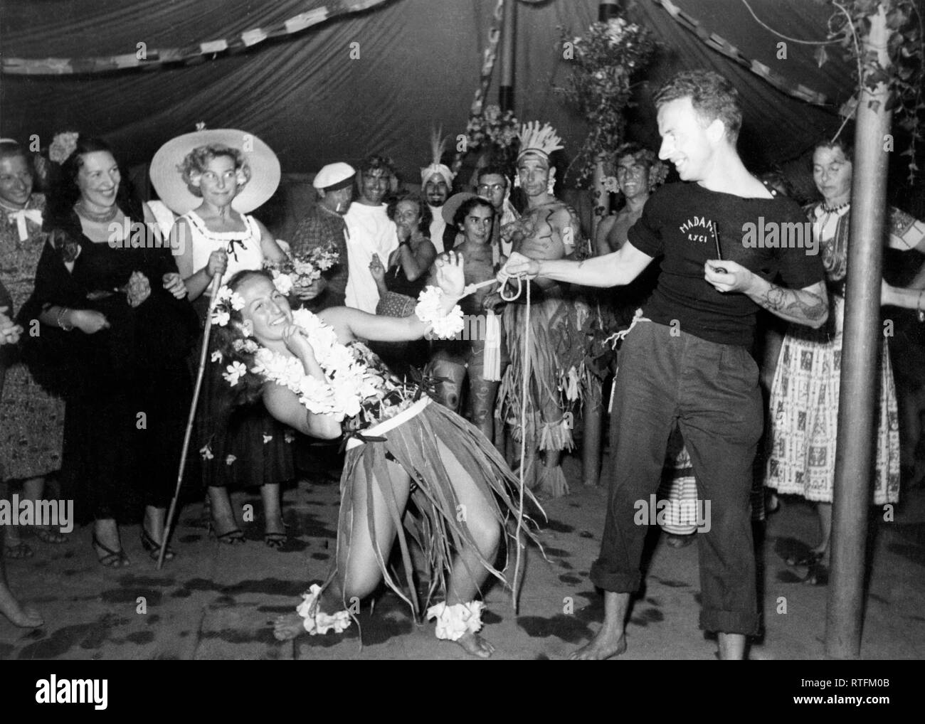 L'Italia, Ischia, camping, 1949 Foto Stock
