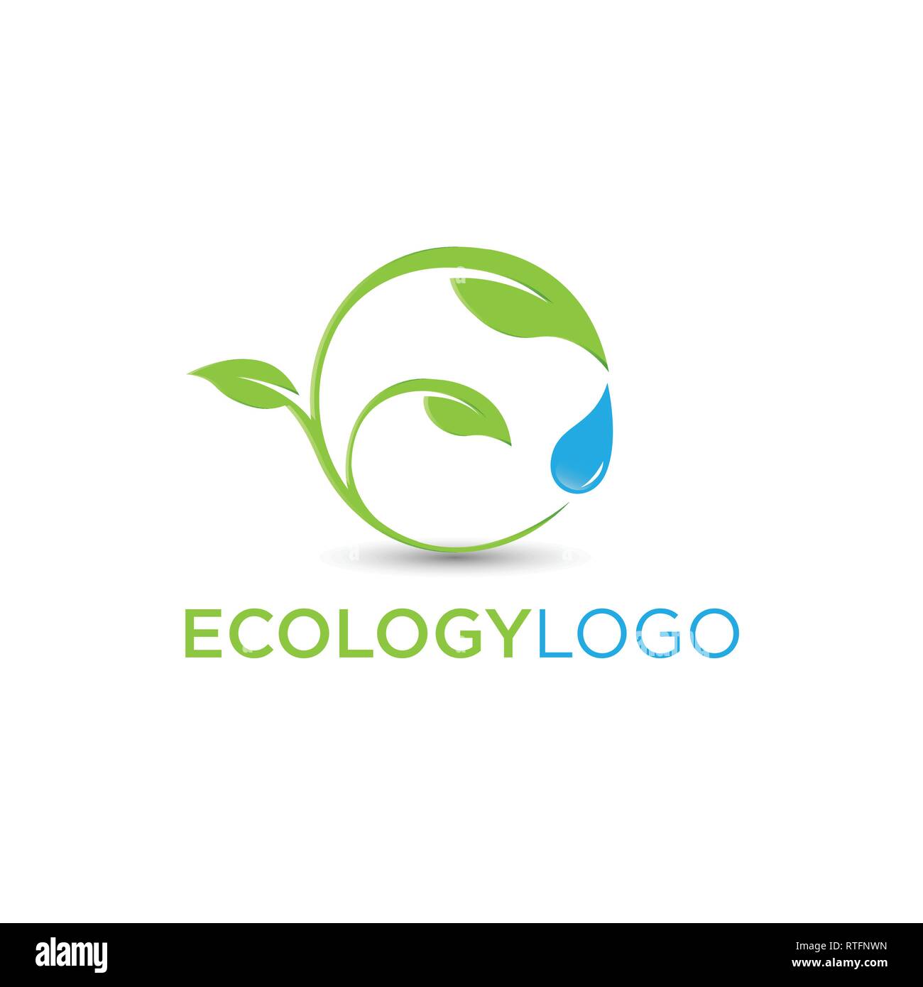 Sfera astratta foglia verde elemento di logo design vettoriali ecologia simbolo. Il logo a foglia di icona di forma e colore verde foglia emblema del logo Illustrazione Vettoriale