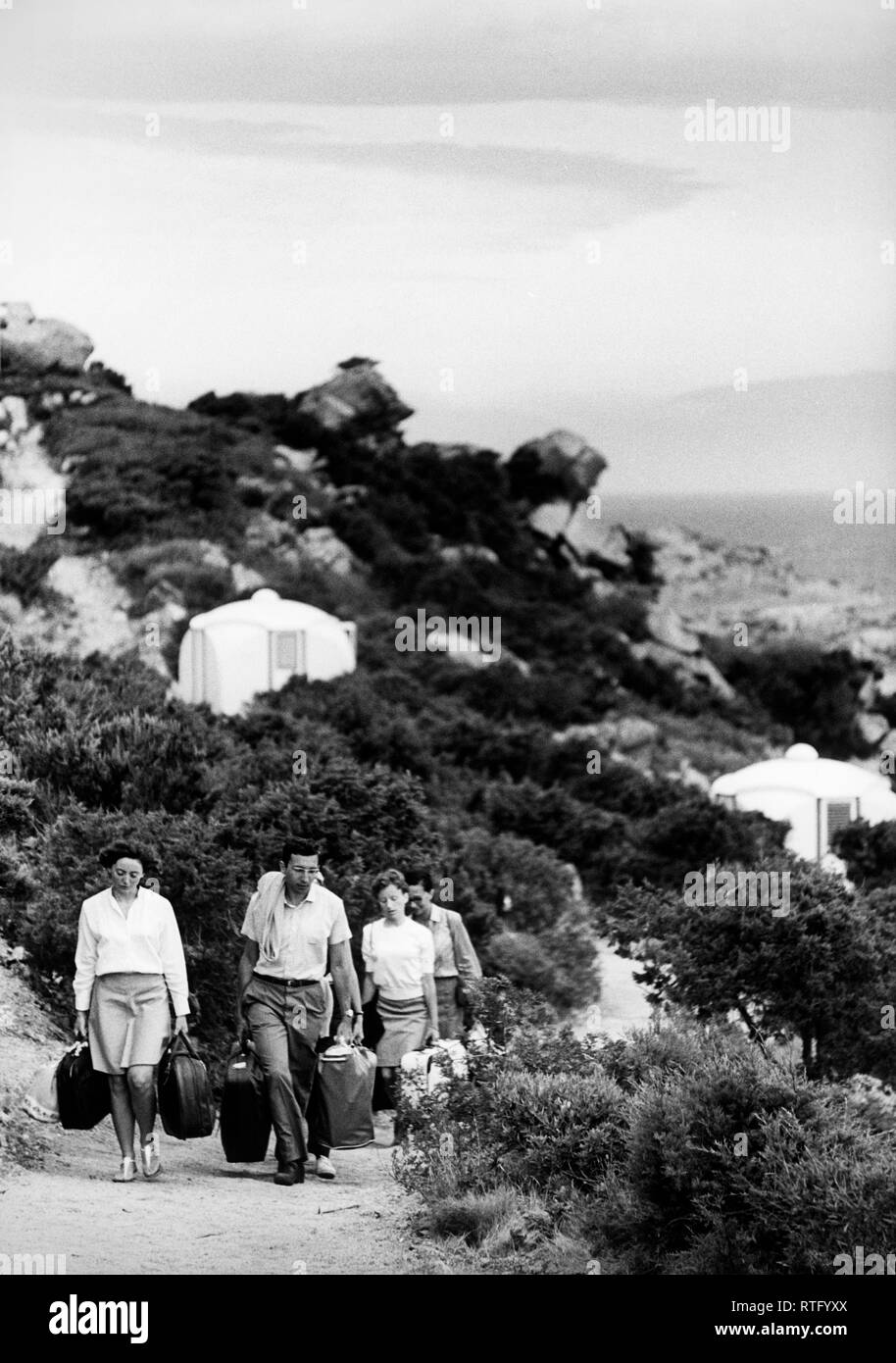 Vacanze estive, la maddalena, Sardegna, Italia, 1968 Foto Stock