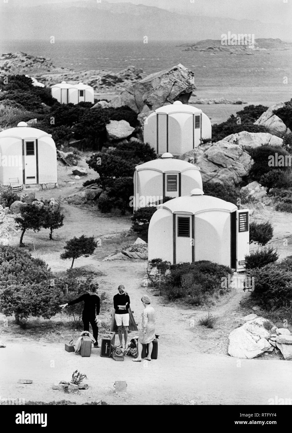 Tci village, la maddalena, Sardegna, Italia, 1968 Foto Stock