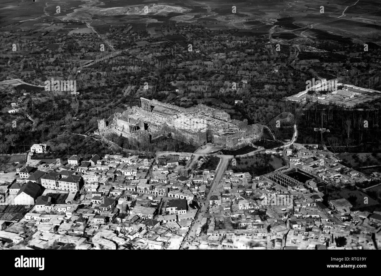 Medio Oriente, Libano, sito archeologico di Baalbek, 1954 Foto Stock