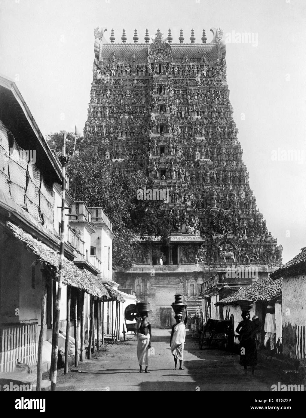 Asia, India, trichinopoly, vista la grande pagoda, 1900-10 Foto Stock