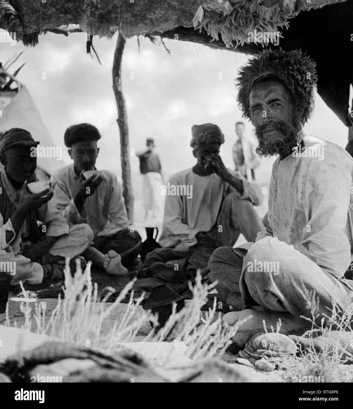 Il turkmeno in encampment, iran 1920-30 Foto Stock