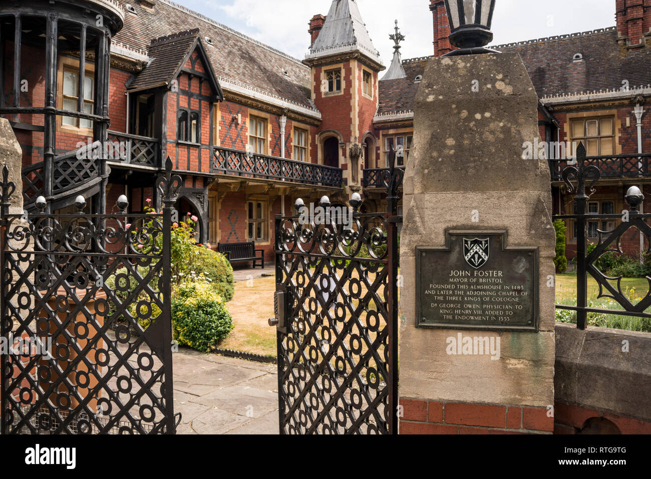 John Foster, Sindaco di Bristol, fondò la Almshouse nel 1485. Regno Unito Foto Stock