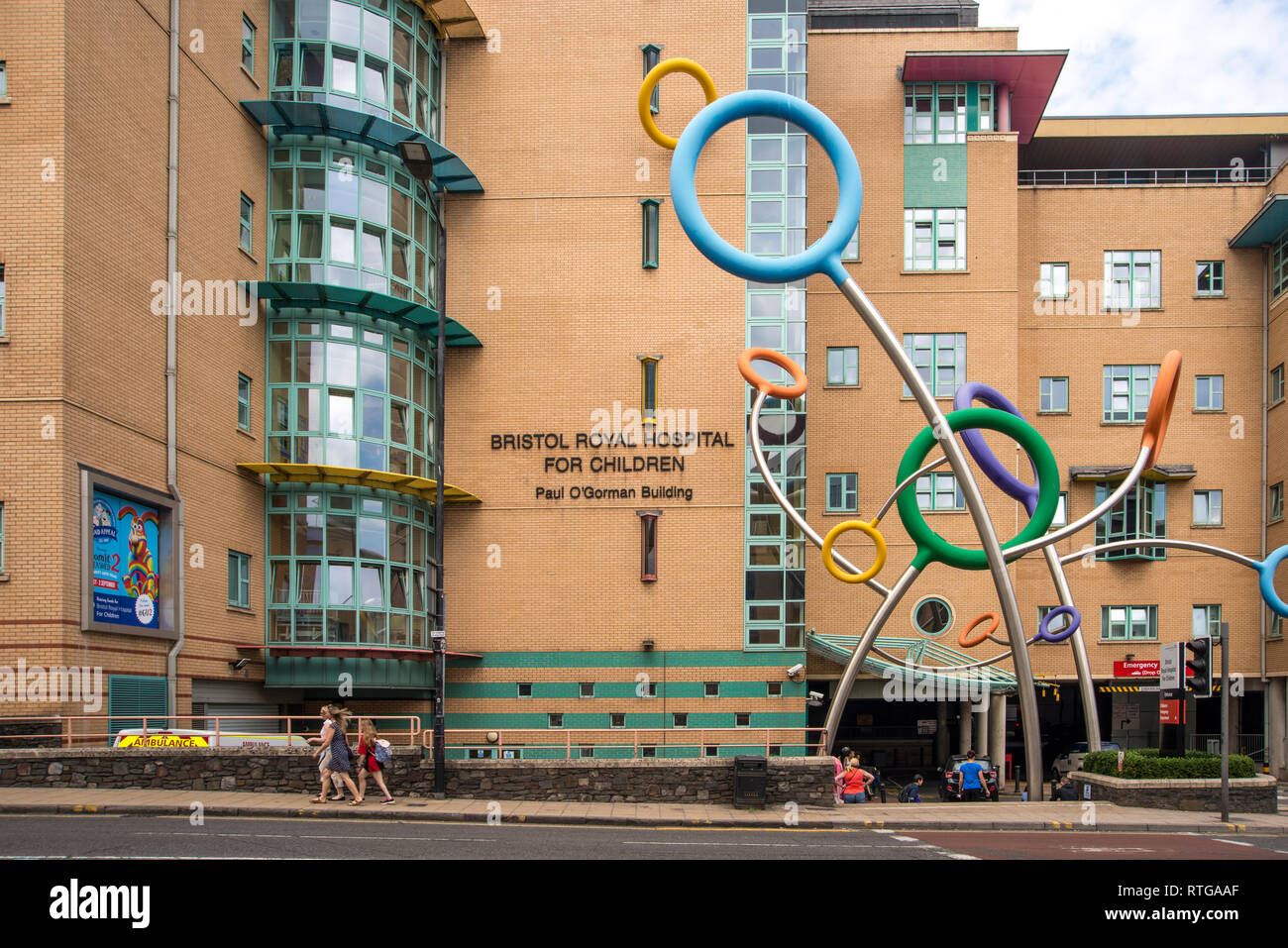 Bristol Royal Hospital per bambini, Paul O'Gorman Building, Bristol, Regno Unito Foto Stock