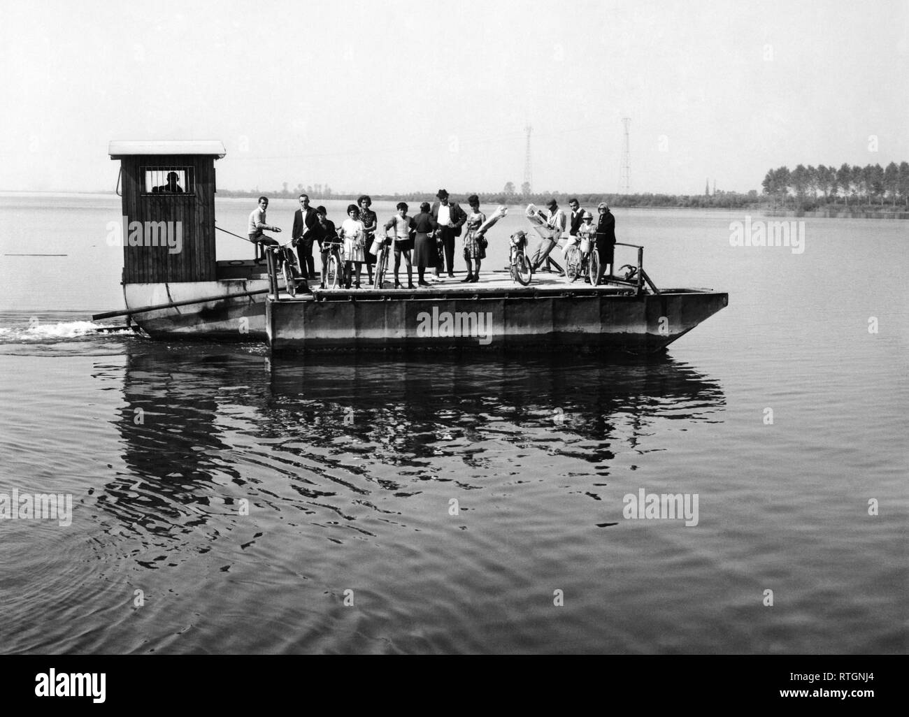 Delta padano, Cà Tiepolo, Porto Tolle, veneto, Italia, 1964 Foto Stock