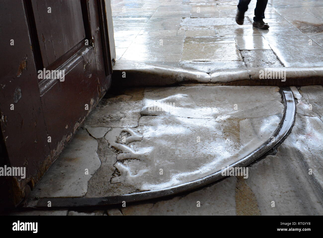 Soglia d'ingresso logorata Topkapi Foto Stock