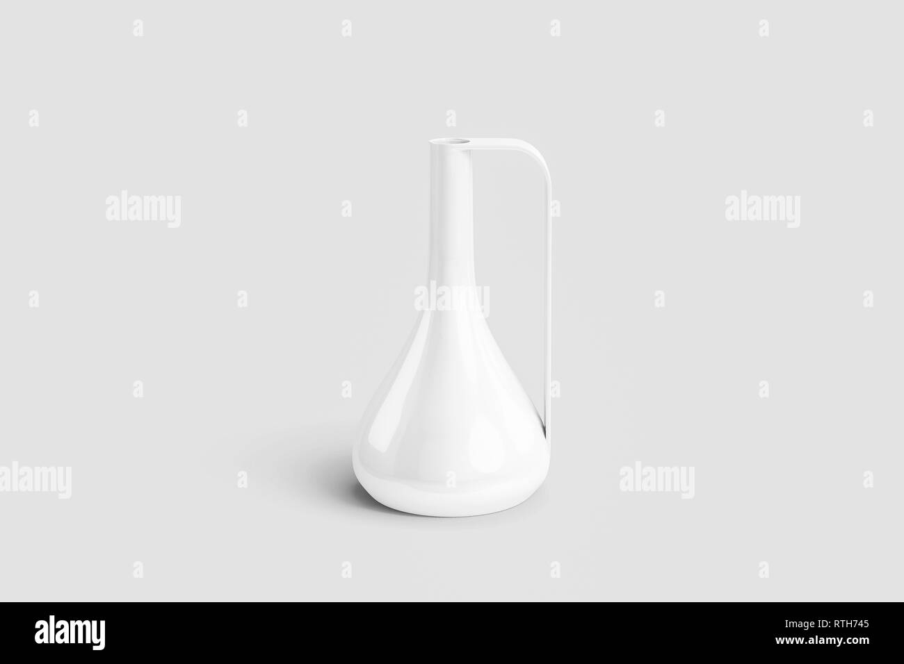 Realistico Caraffa in ceramica su sfondo grigio chiaro. Il rendering 3D. Foto Stock