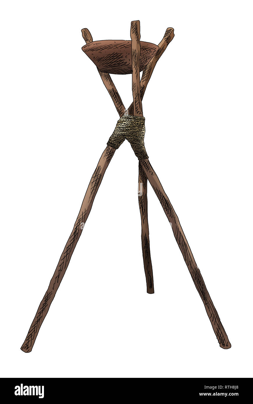 Castello tradizionale decorazione torcia medievale Foto Stock