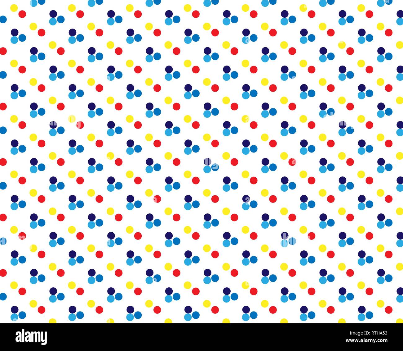 In verticale blu rosso tratteggiato ripetendo il torto polka dot Illustrazione Vettoriale