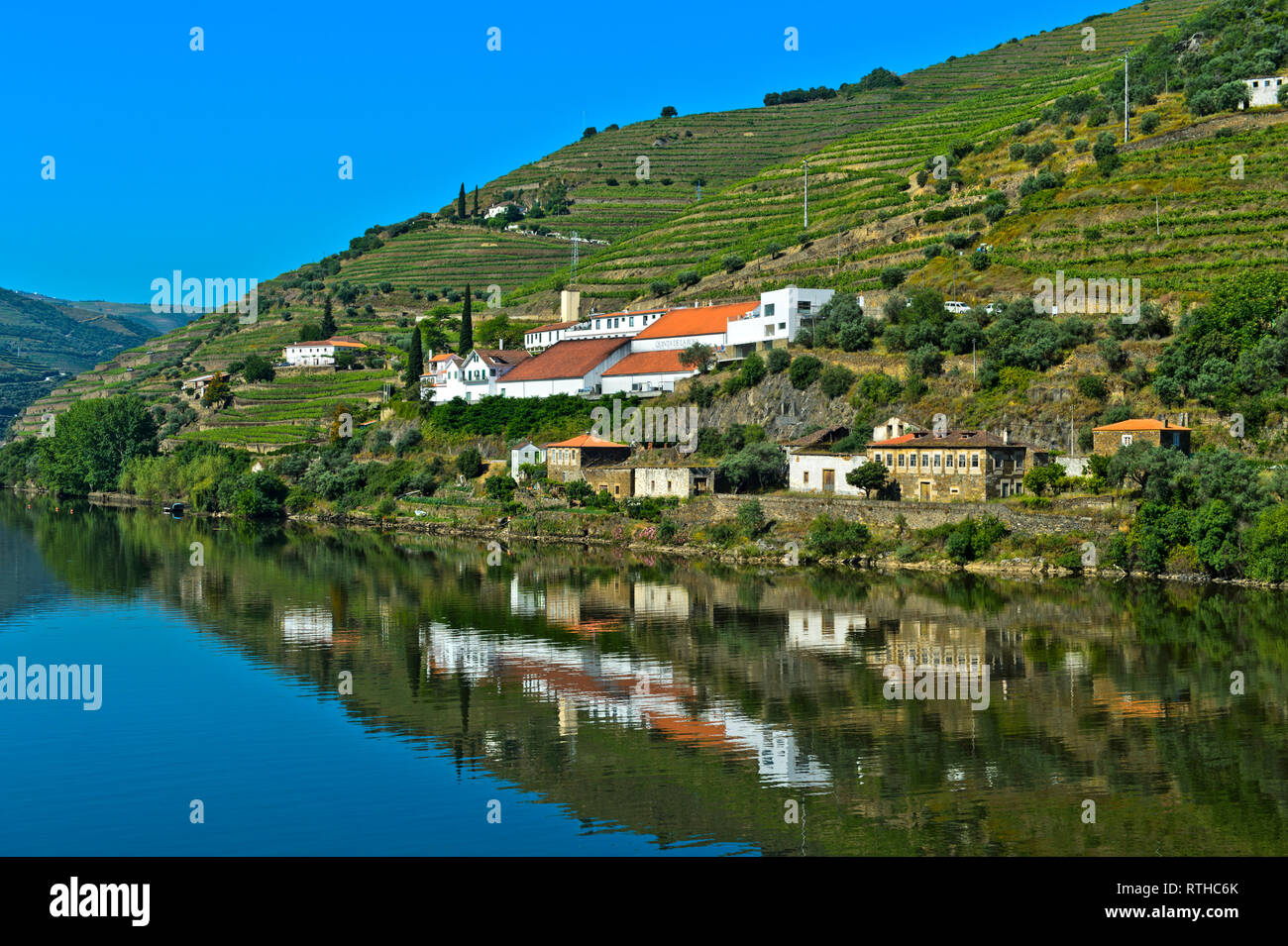 Cantina Quinta de la Rosa al fiume Douro, Pinhao, Valle del Douro,  Portogallo Foto stock - Alamy