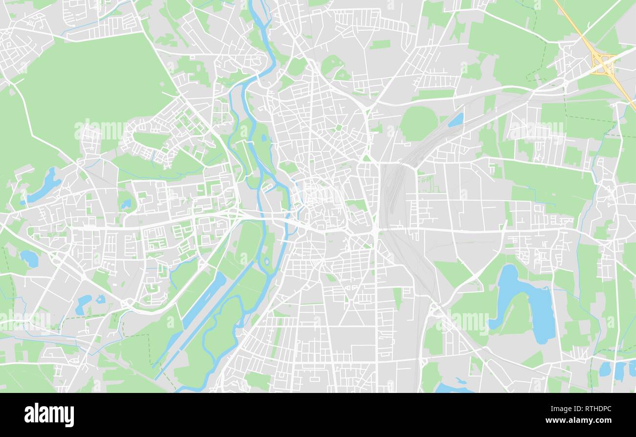 Halle (Saale), Germania stampabile cartina stradale in stile classico con colori di tutte le autostrade, strade e ferrovie. Utilizzare questa mappa per qualsiasi tipo di digi Illustrazione Vettoriale