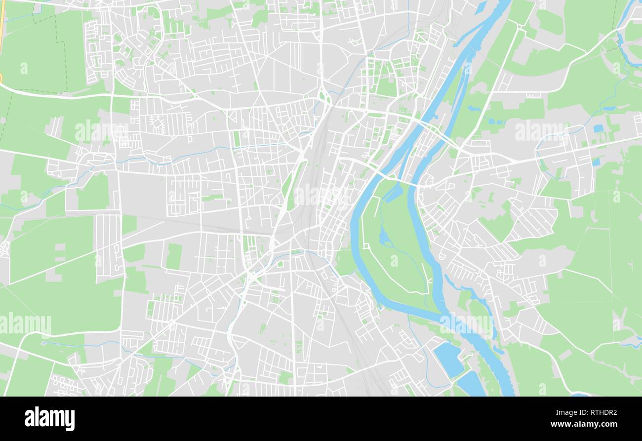 Magdeburg, Germania stampabile cartina stradale in stile classico con colori di tutte le autostrade, strade e ferrovie. Utilizzare questa mappa per qualsiasi tipo di apparecchiatura digitale Illustrazione Vettoriale