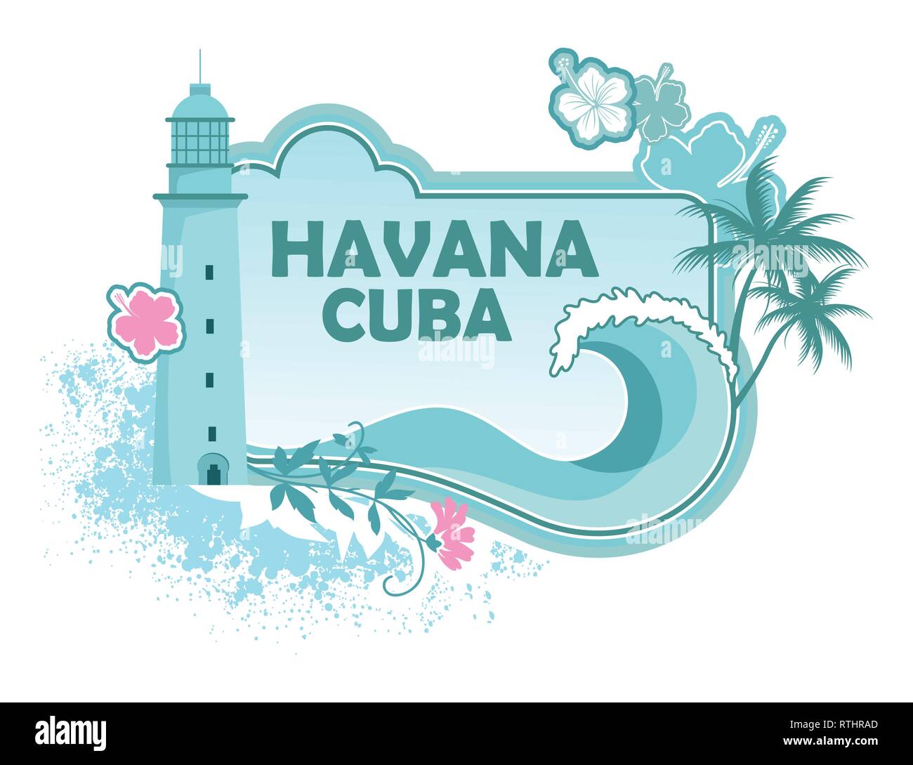 L'Avana Cuba Illustrazione Vettoriale