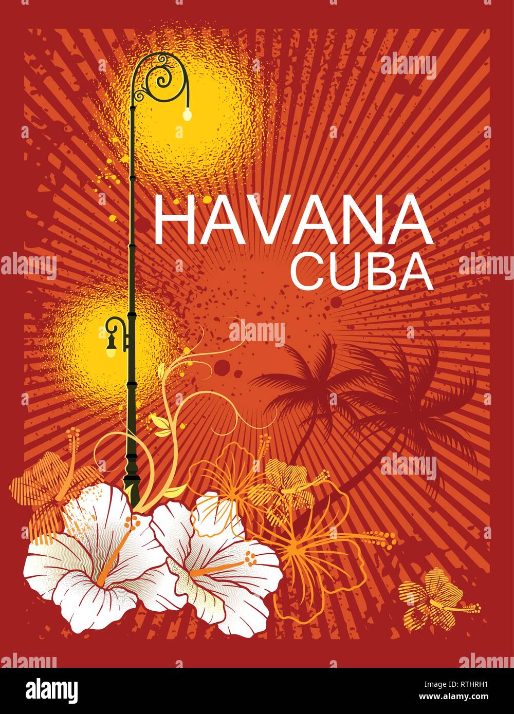 L'Avana Cuba Illustrazione Vettoriale