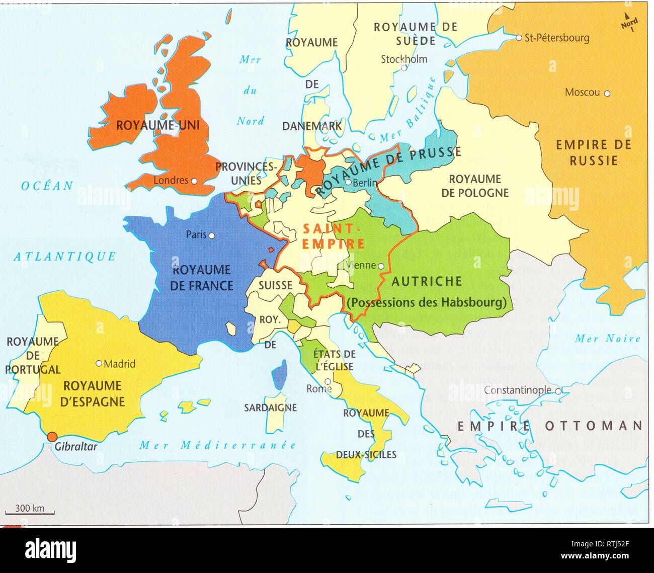 L'Europe à la veille de 1789 Foto Stock